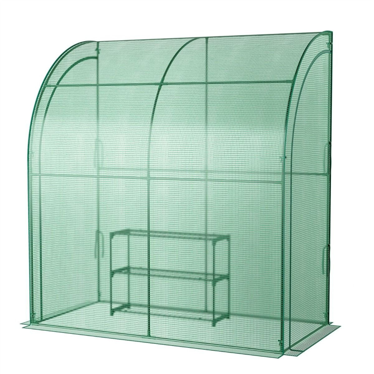 Walk in Greenhouse with 3-Tier Plant Stand (200 X 100 X 215Cm)
